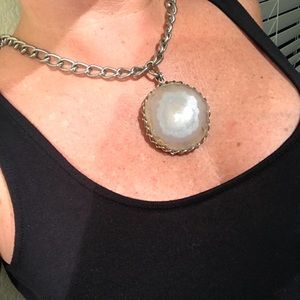 Beautiful Opal Necklace with bold chain